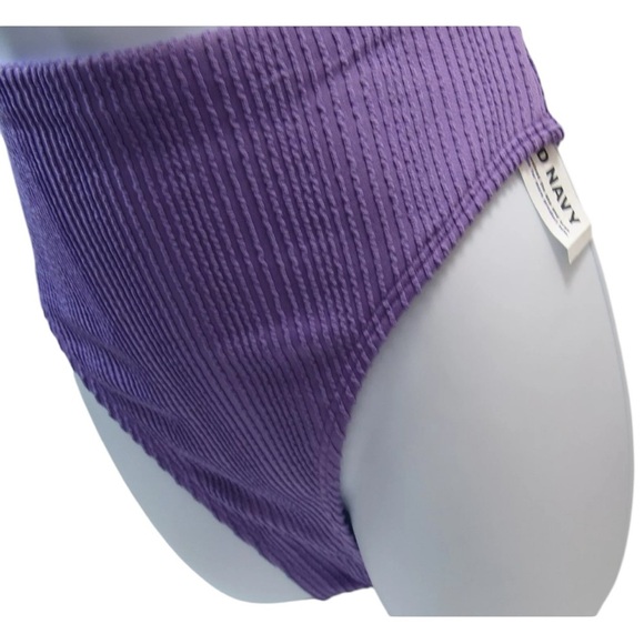 Old Navy Women's Extra High-Waisted Purple Old Navy Purple Bikini Bottom 3X - Picture 4 of 9